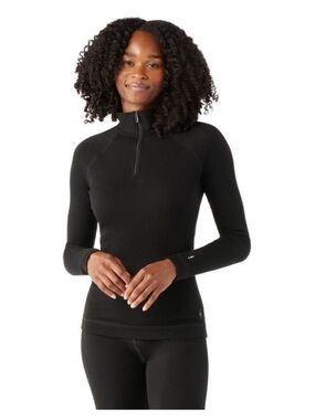 Smartwool Womens Classic Thermal Merino Base Layer 1/4 Zip Size L